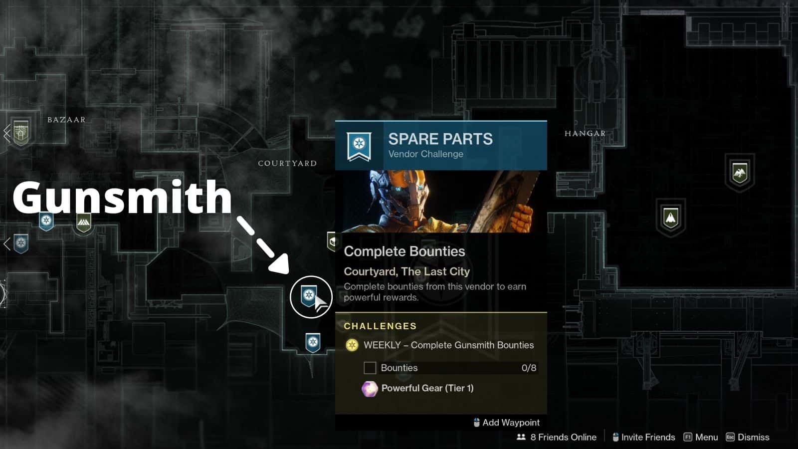 Gunsmith location Destiny 2 featured