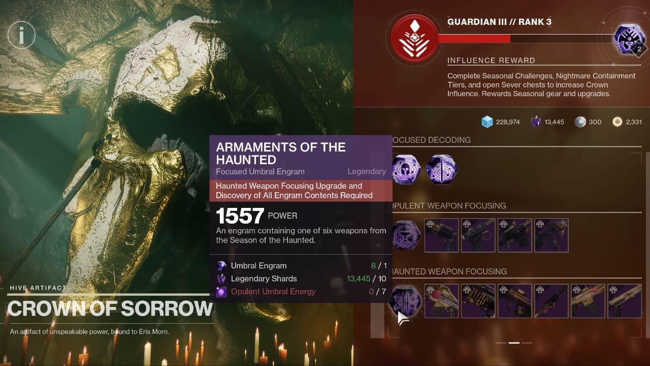 Haunted Umbral Engrams Destiny 2 featured