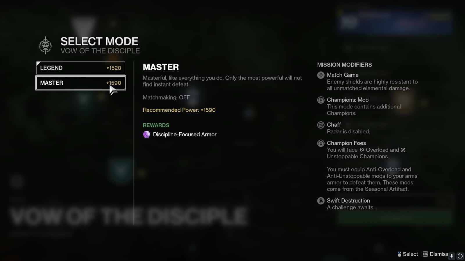 High stat armor focus Vow Master Destiny 2 featured