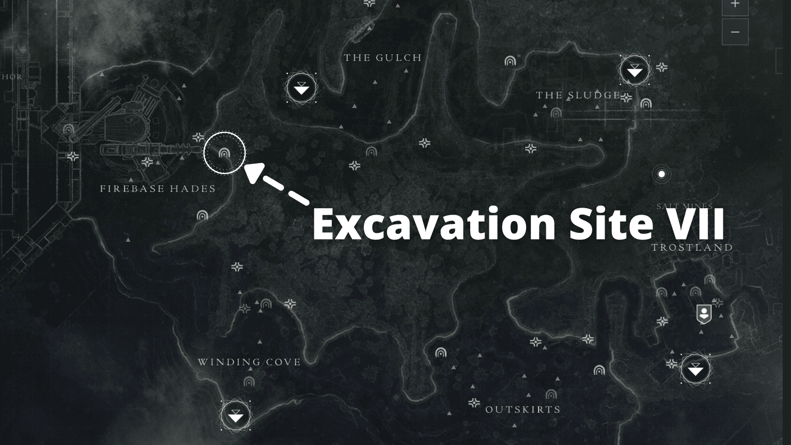 Excavation Site VII Lost Sector Location