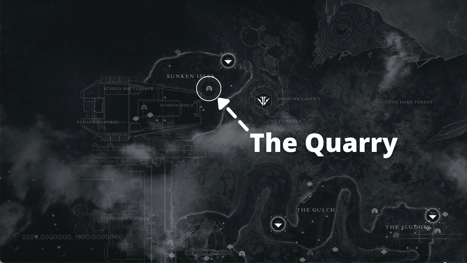 The Quarry Lost Sector Location
