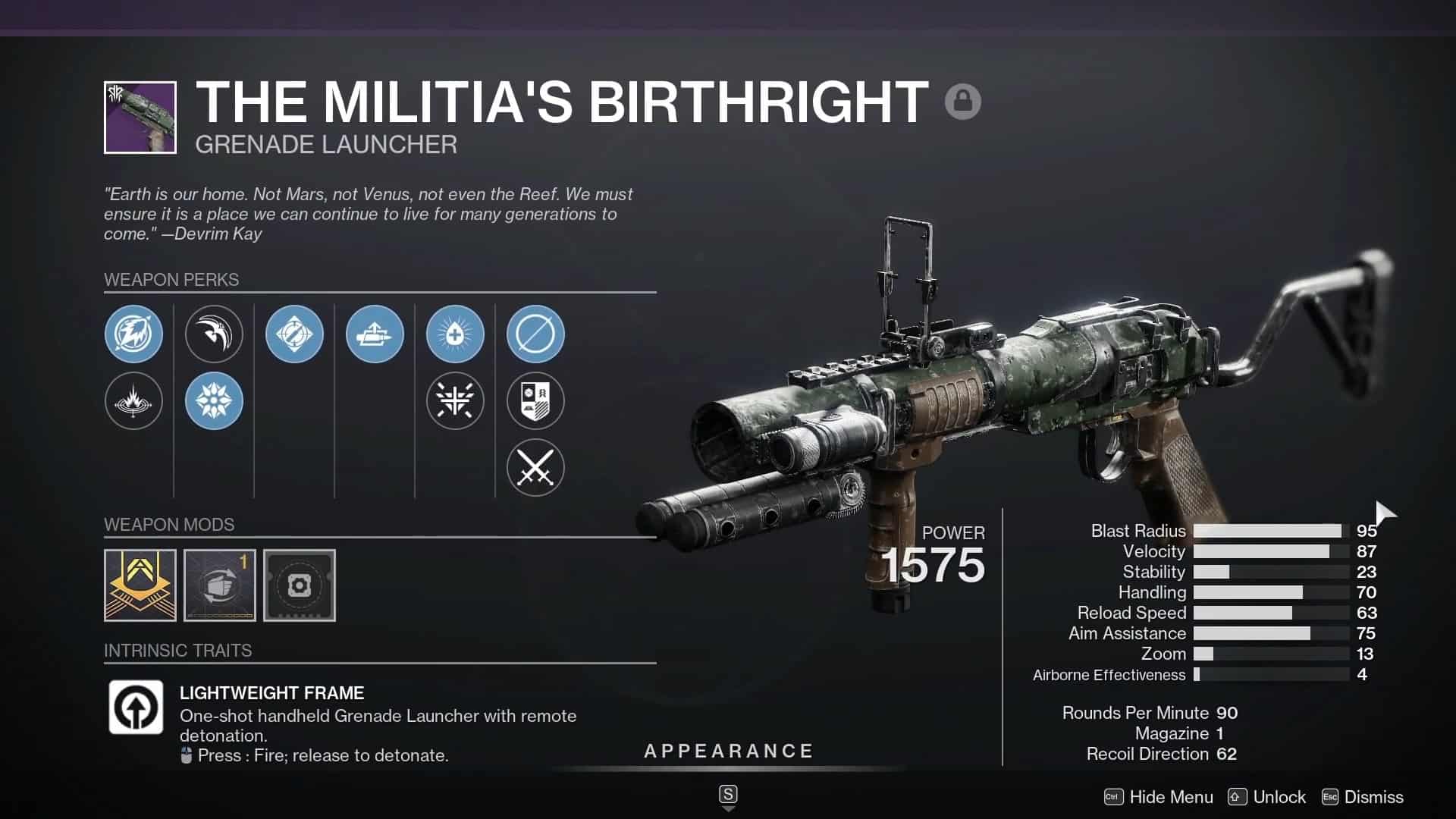The Militia's Birthright roll