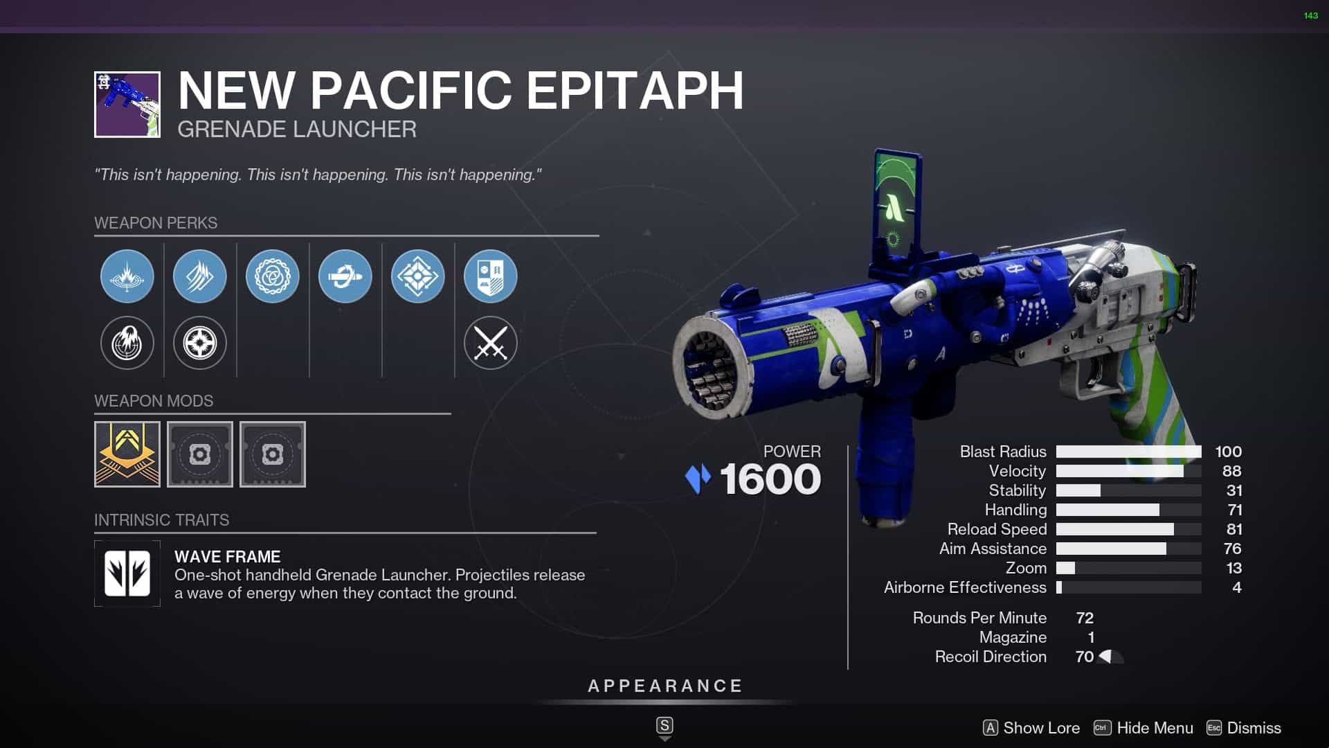 New Pacific Epitaph god rolls 