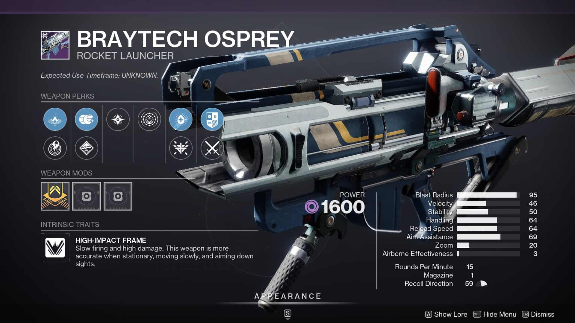 Braytech Osprey God rolls Destiny 2