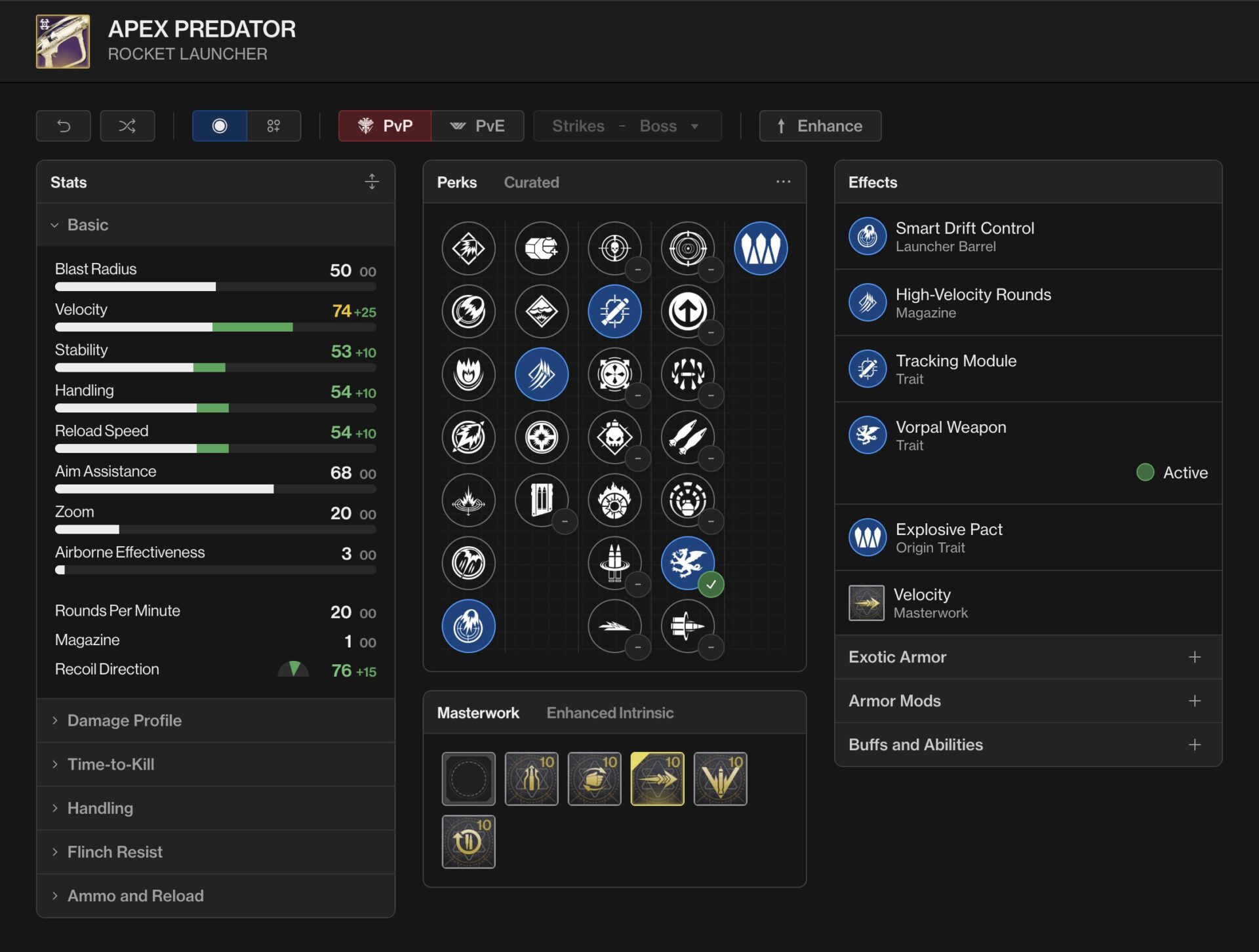 Apex Predator PvP god roll Destiny 2