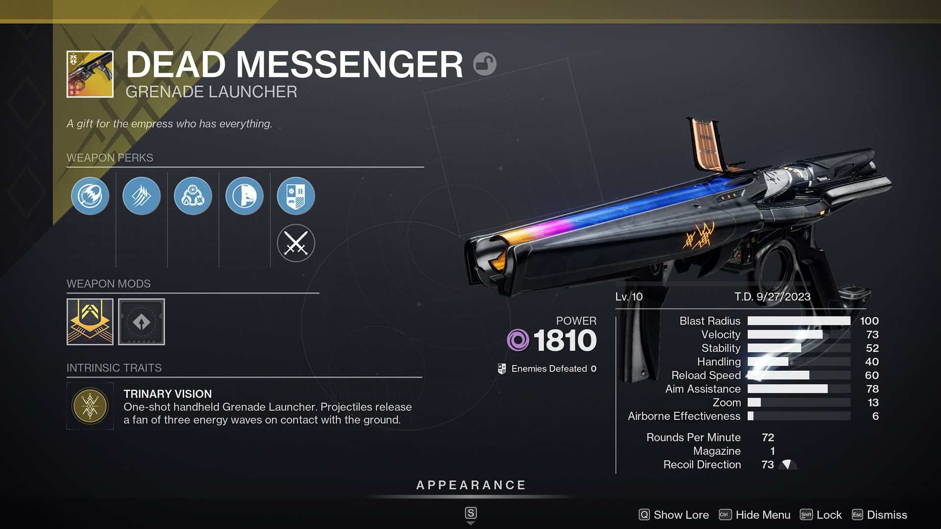 Dead Messenger God Rolls Destiny 2
