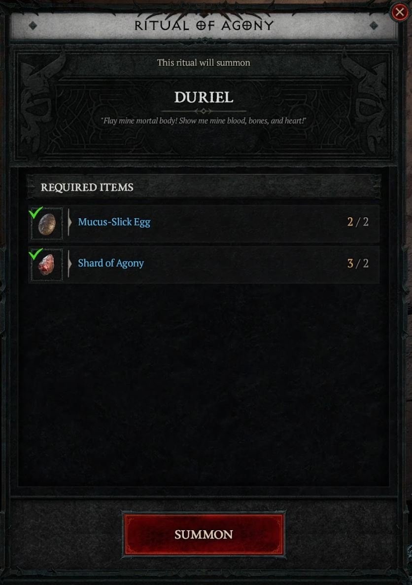 How to summon Duriel Diablo 4