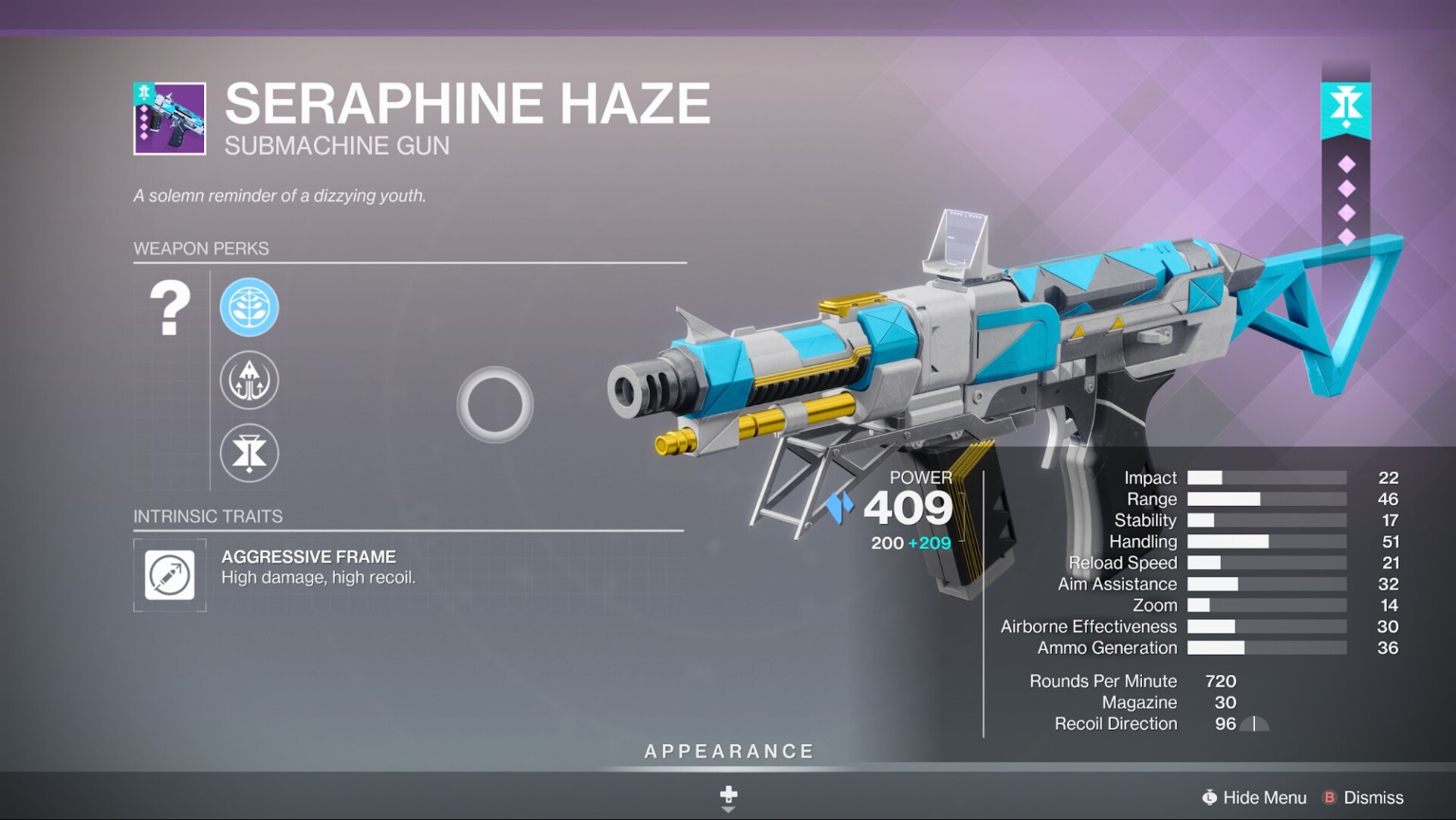 Destiny 2 Seraphine Haze: God Rolls & How to get it Seraphine Haze God Rolls screen Destiny 2