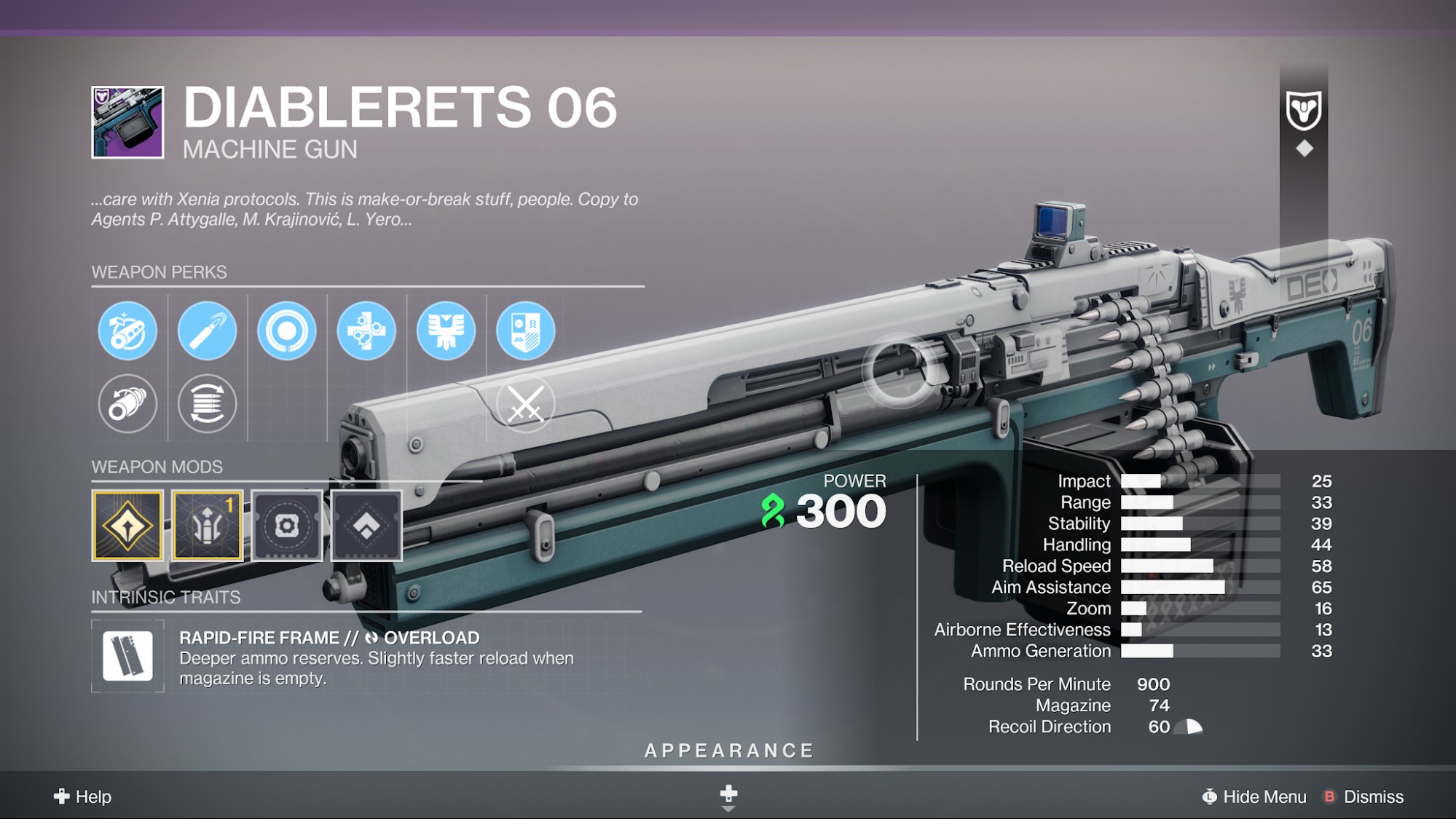 Destiny 2 DIABLERETS 06: God Rolls and How to get it DIABLERETS 06 God Rolls screen Destiny 2