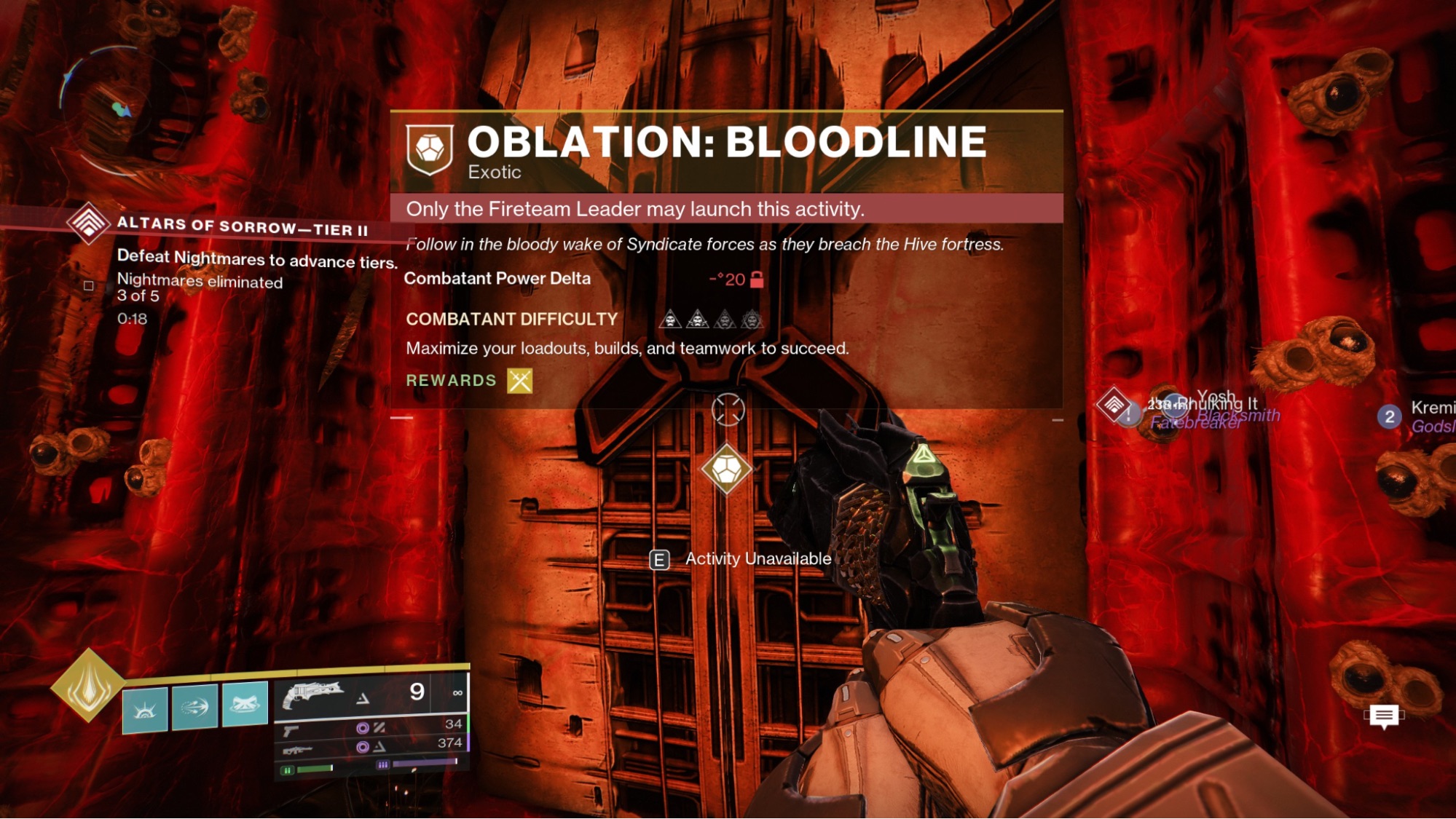 Oblation: Bloodline Exotic Mission: How to get Cull’s Shadow Oblation Blodline screen 9