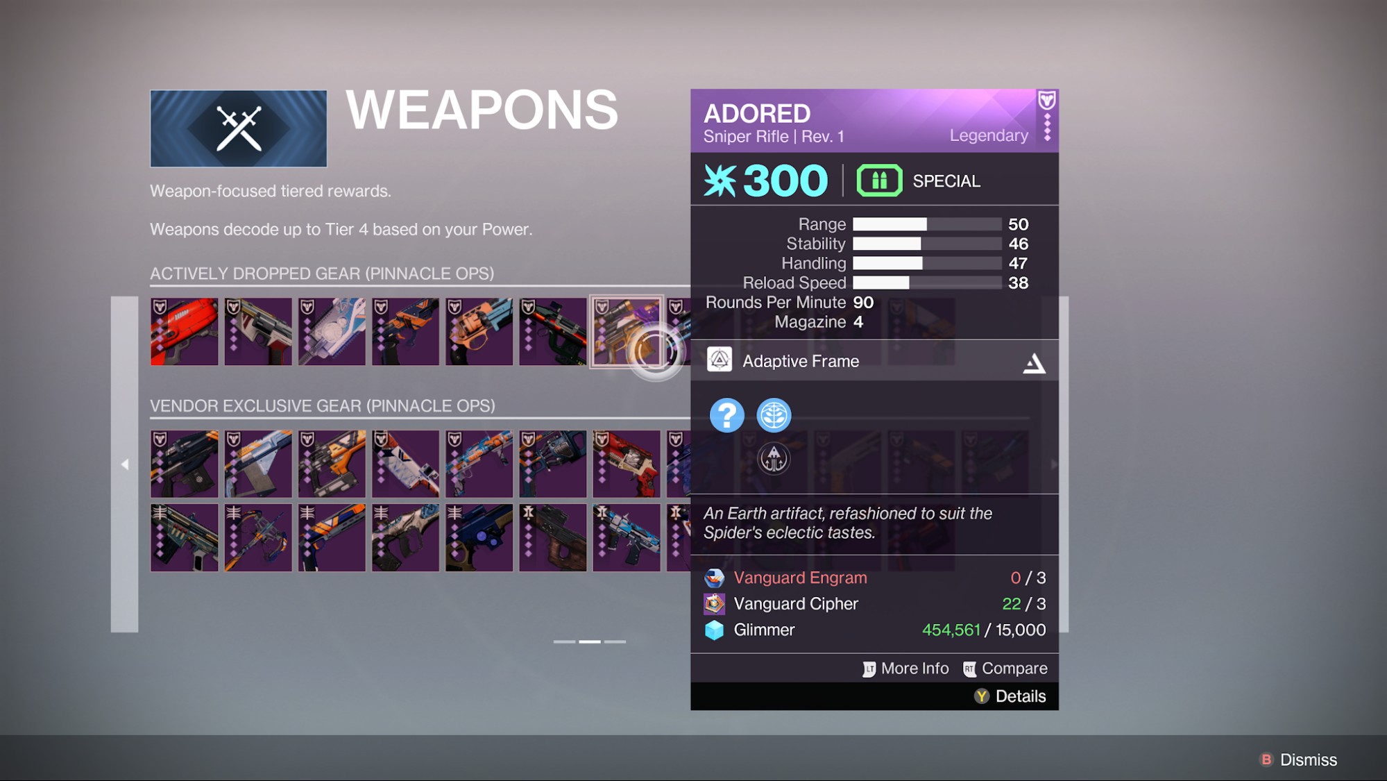 Destiny 2 Adored: God Rolls & How to get it How to get Adored screen Destiny 2